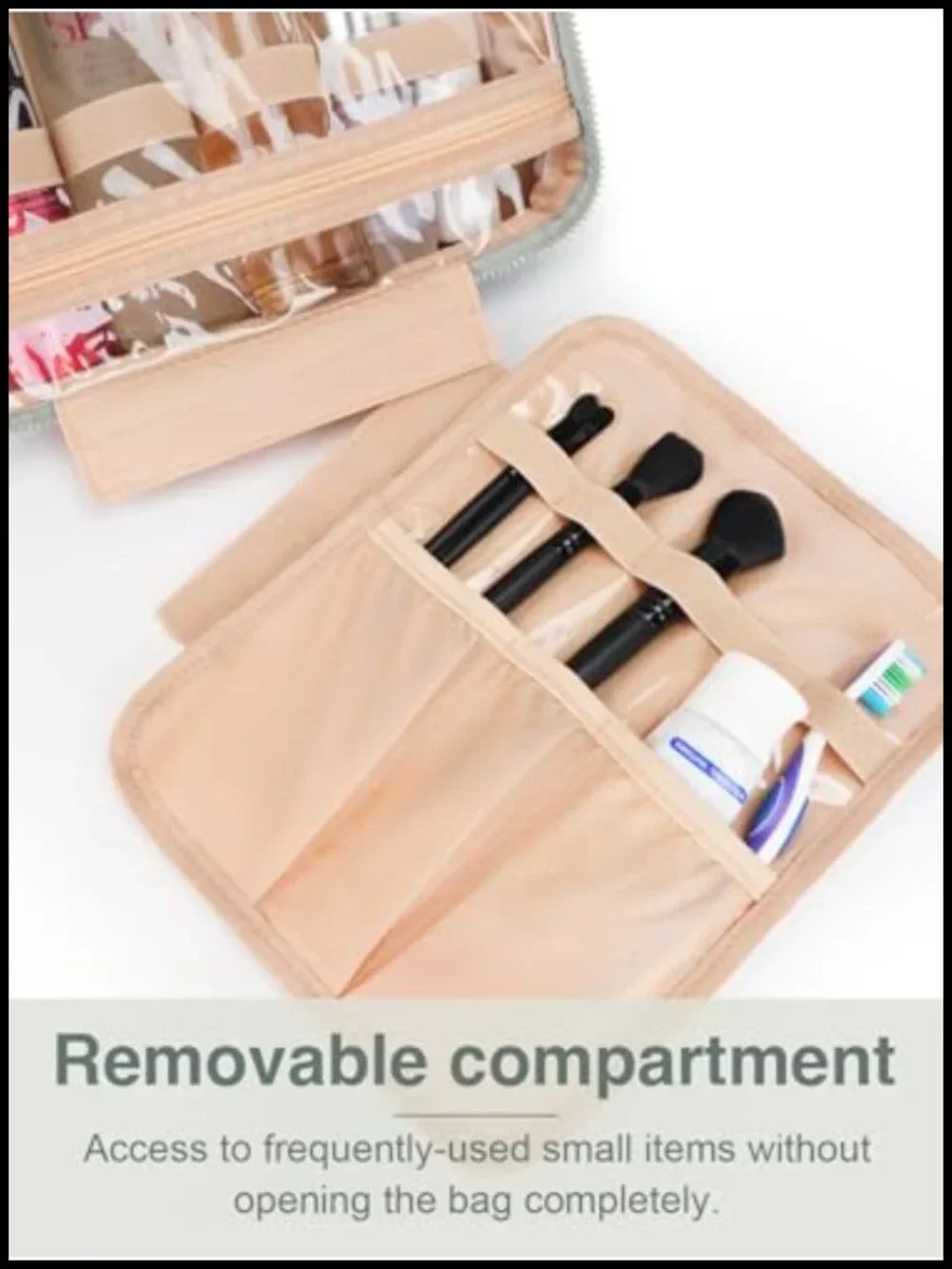 Waterproof Hanging Toiletry Bag with Jewelry Storage, Large Capacity Travel